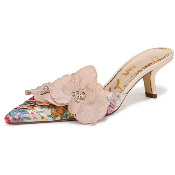 Sam Edelman Shoes - 💕🔹️Sam Edelman 🔹️rose Multi Floral Women's BELLA dress  Mules/ Heels.